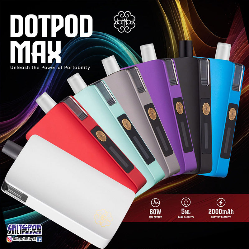 DOTMOD : DOTPOD MAX 60W POD / DOTPOD MAX CARTRIDGE / DOTPOD MAX TANK EMPTY