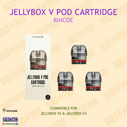 RINCOE : JELLYBOX V POD CARTRIDGE JELLYBOX V3 CARTRIDGE JELLYBOX V2