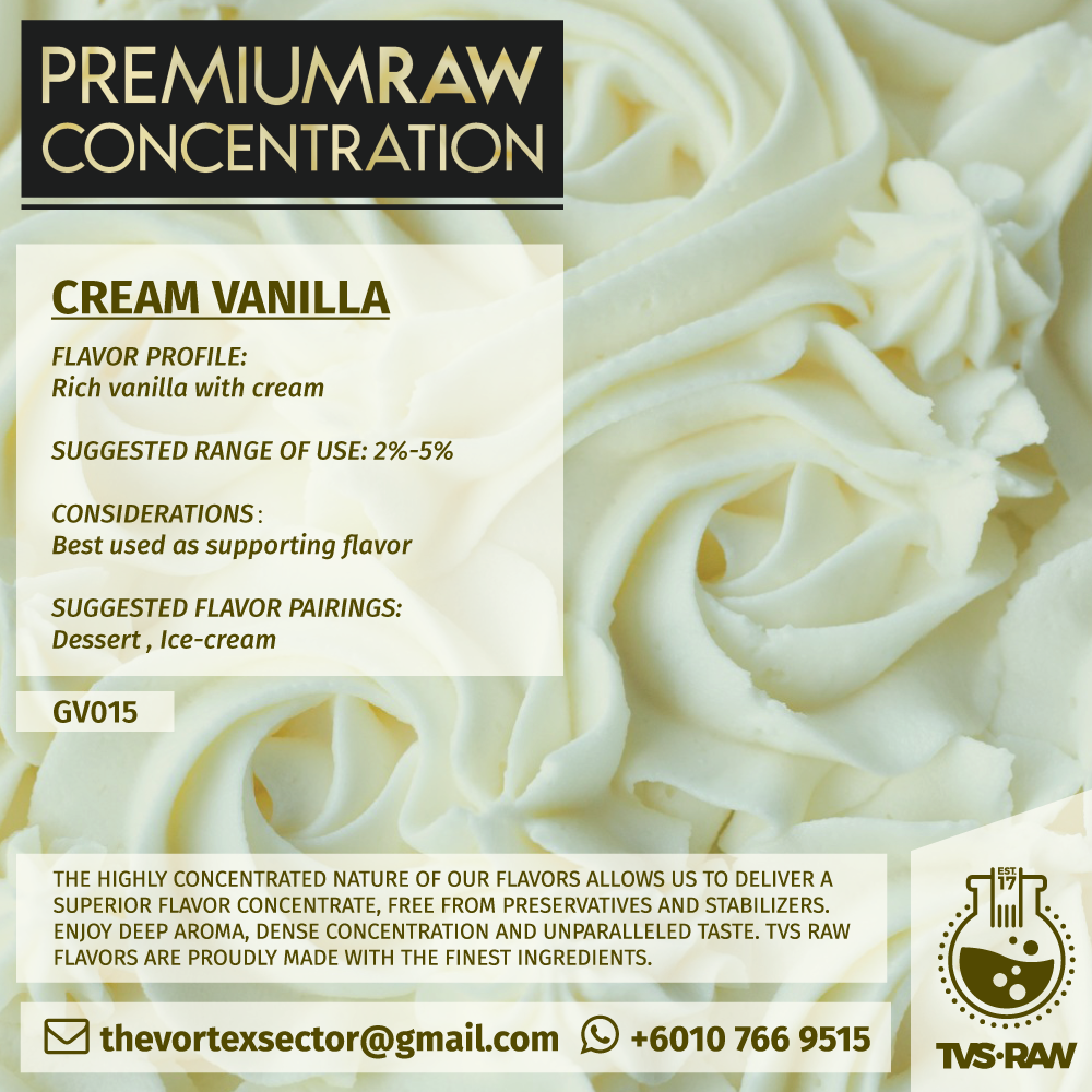 CONCENTRATE RAW : GV015 CREAM VANILLA