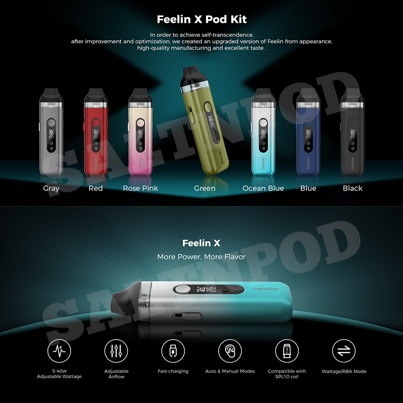 NEVOKS : FEELIN X 40W POD 1600 MAH FEELIN X CARTRIDGE