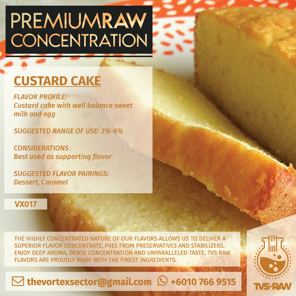 CONCENTRATE RAW : VX017 CUSTARD CAKE