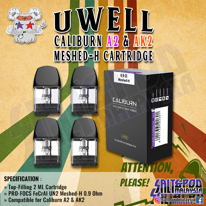 UWELL : CALIBURN A2 CARTRIDGE CALIBURN AK2 CARTRIDGE